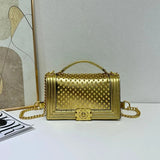 Trendy Women’s Mini Square Bag – Convertible Chain Strap Crossbody & Shoulder Purse for Stylish Moms