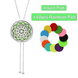 Tree of Life Aromatherapy Diffuser Necklace – 28mm Perfume Locket with Adjustable Tassel Chain