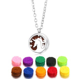 Spiral Flower Essential Oil Diffuser Necklace – 361L Stainless Steel Aromatherapy Pendant (0.47 inch)