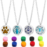 Spiral Flower Essential Oil Diffuser Necklace – 361L Stainless Steel Aromatherapy Pendant (0.47 inch)