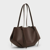 Women’s Luxury Top Handle Tote Bag – Solid Color Shoulder Handbag with Matching Small Wallet