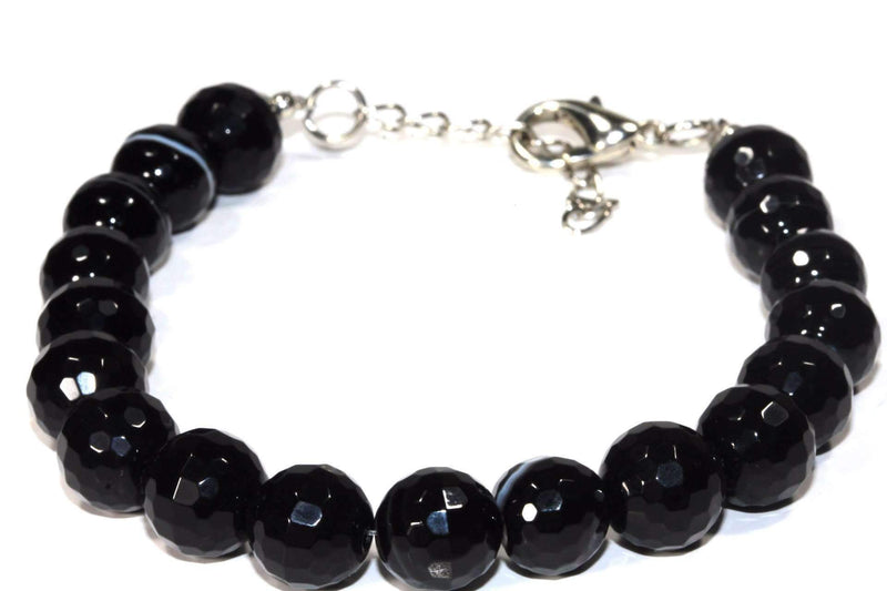 Black Agate Yoga Bracelet - The Trendy Accessories Store