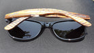 Zebrawood Sunglasses, Stars and Bars With Wooden Case, Polarized, - The Trendy Accessories Store