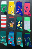 12 Pack Patterned Long Socks Zebra Pack - The Trendy Accessories Store