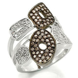 0W295 Rhodium + Ruthenium Brass Ring with AAA - The Trendy Accessories Store