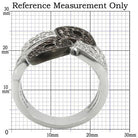 0W295 Rhodium + Ruthenium Brass Ring with AAA - The Trendy Accessories Store