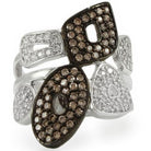 0W295 Rhodium + Ruthenium Brass Ring with AAA - The Trendy Accessories Store