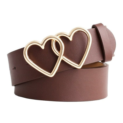 Hearts Design Buckle Belt - The Trendy Accessories Store