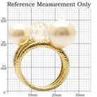 Synthetic Gold Plated Ring with Pearls - The Trendy Accessories Store