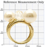 Synthetic Gold Plated Ring with Pearls - The Trendy Accessories Store