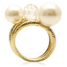 Synthetic Gold Plated Ring with Pearls - The Trendy Accessories Store