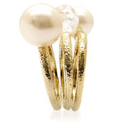 Synthetic Gold Plated Ring with Pearls - The Trendy Accessories Store