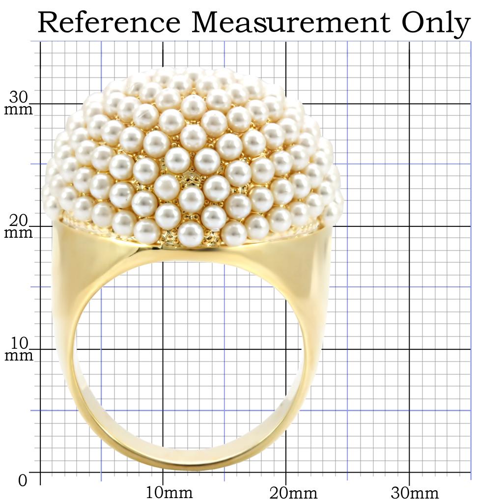 Gold Plated Ring with Synthetic  Yellow Citrine - The Trendy Accessories Store