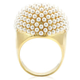 Gold Plated Ring with Synthetic  Yellow Citrine - The Trendy Accessories Store