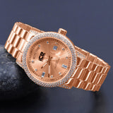 Iced Out Gold Plated Bling Metal Watch - The Trendy Accessories Store