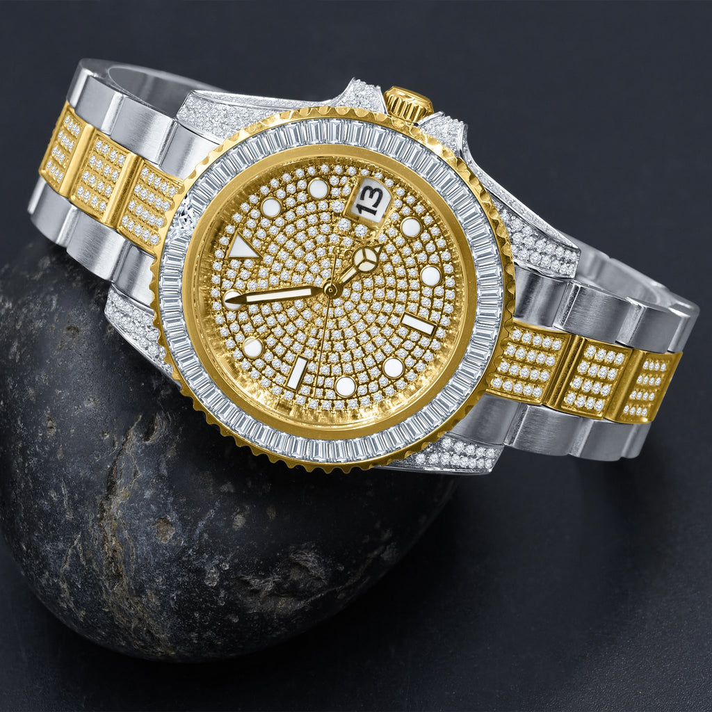HURRICANE STAINLESS STEEL WATCH WITH GOLD PLATED | 5303842 - The Trendy Accessories Store