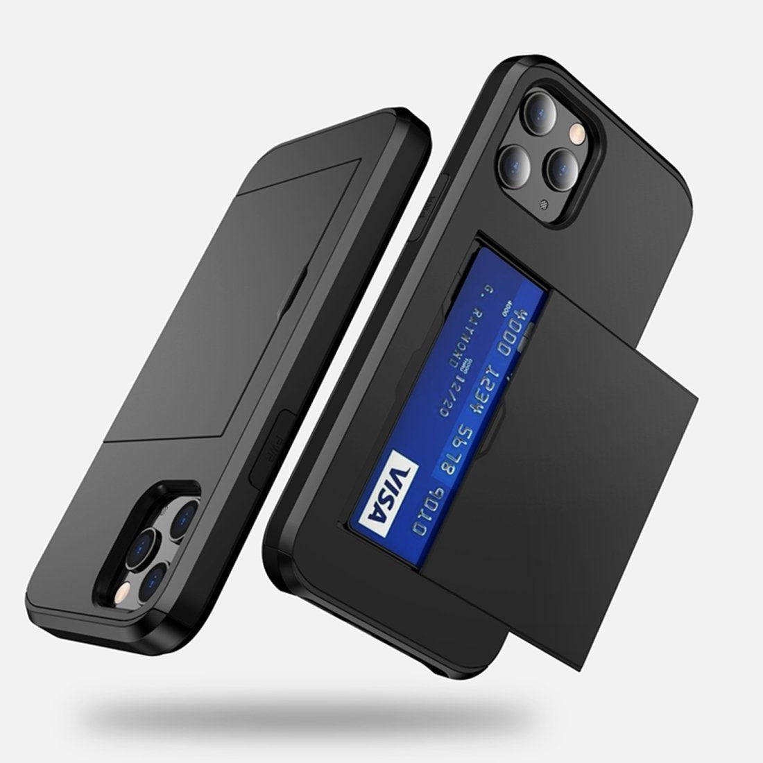 AMZER Hybrid Credit Card Case With Holster for iPhone 12 - The Trendy Accessories Store