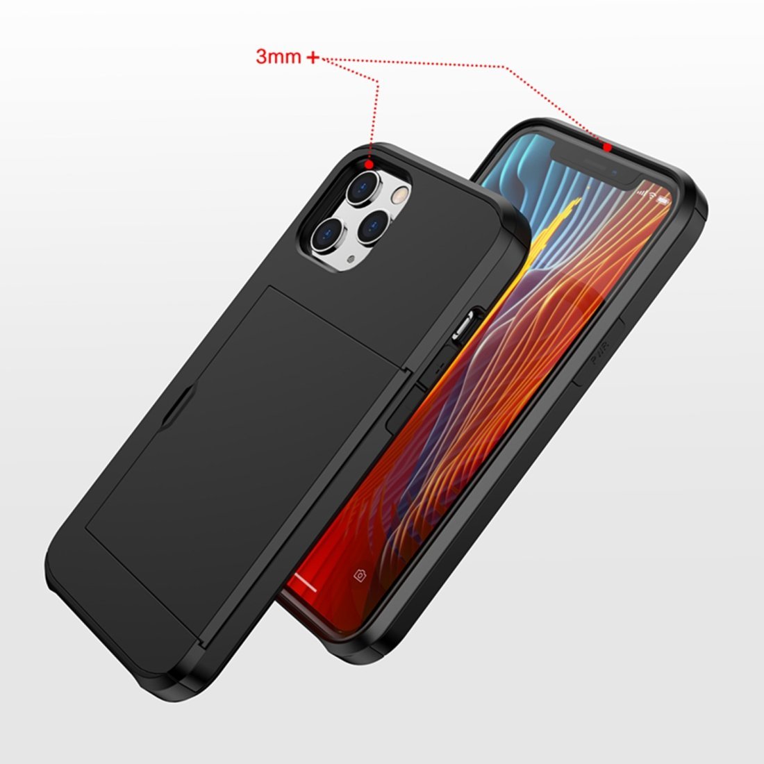 AMZER Hybrid Credit Card Case With Holster for iPhone 12 - The Trendy Accessories Store