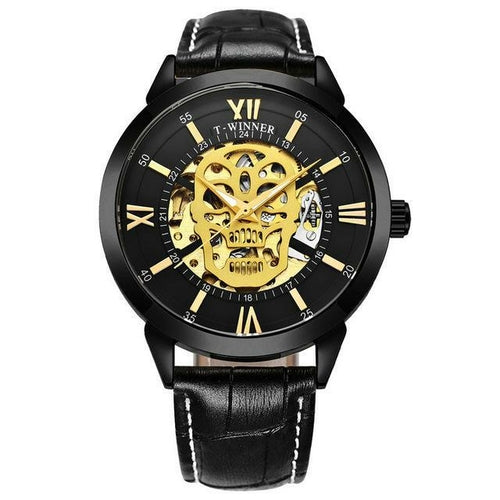 Automatic Mechanical Watch with Skull Head