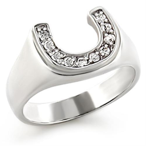 30314 High-Polished 925 Sterling Silver Ring with - The Trendy Accessories Store