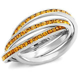 Unique Sterling Silver Ring with Yellow Gemstone - The Trendy Accessories Store