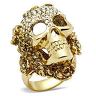 Gold White Metal Ring with Top Grade Crystal - The Trendy Accessories Store