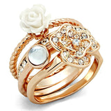 3W1490 Rose Gold Brass Ring with Synthetic in - The Trendy Accessories Store