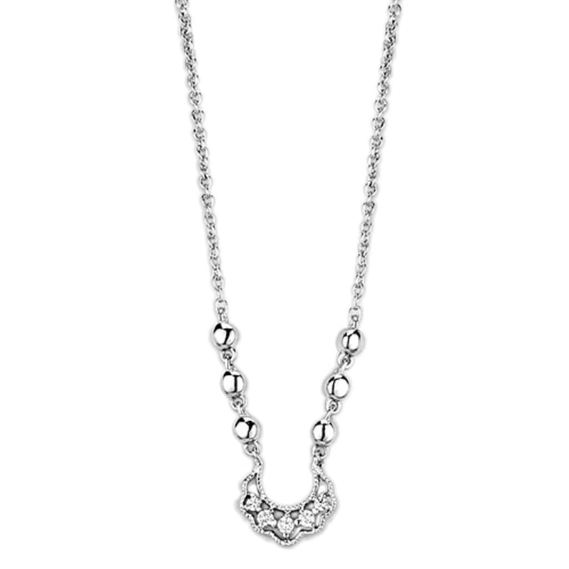 3W448 - Rhodium Brass Necklace