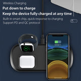 15W 3 In 1 Fast Wireless Charger For iWatch, AirPords and Iphone,