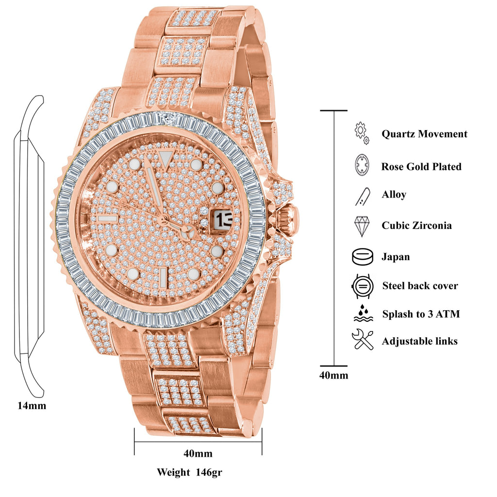HURRICANE GOLD PLATED STAINLESS STEEL WATCH | 530385 - The Trendy Accessories Store