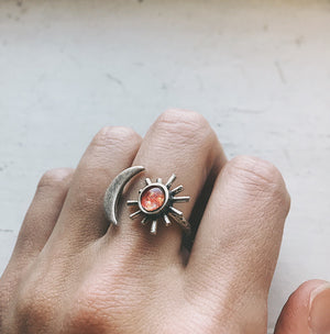 Sun and Moon Inspired Egyptian Inspired Ring - The Trendy Accessories Store