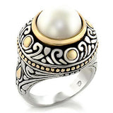 7X137 Reverse Two-Tone Brass Ring with Synthetic - The Trendy Accessories Store