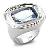 Ice Blue Stone Rhodium 925 Sterling Silver Ring - The Trendy Accessories Store