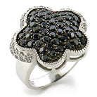 9W099 Rhodium + Ruthenium Brass Ring - The Trendy Accessories Store