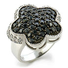 9W099 Rhodium + Ruthenium Brass Ring - The Trendy Accessories Store