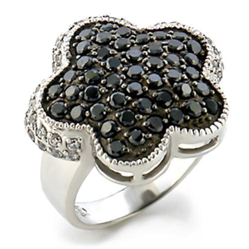 9W099 Rhodium + Ruthenium Brass Ring - The Trendy Accessories Store
