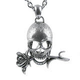 Memento Mori - Skull with Rose Necklace - The Trendy Accessories Store