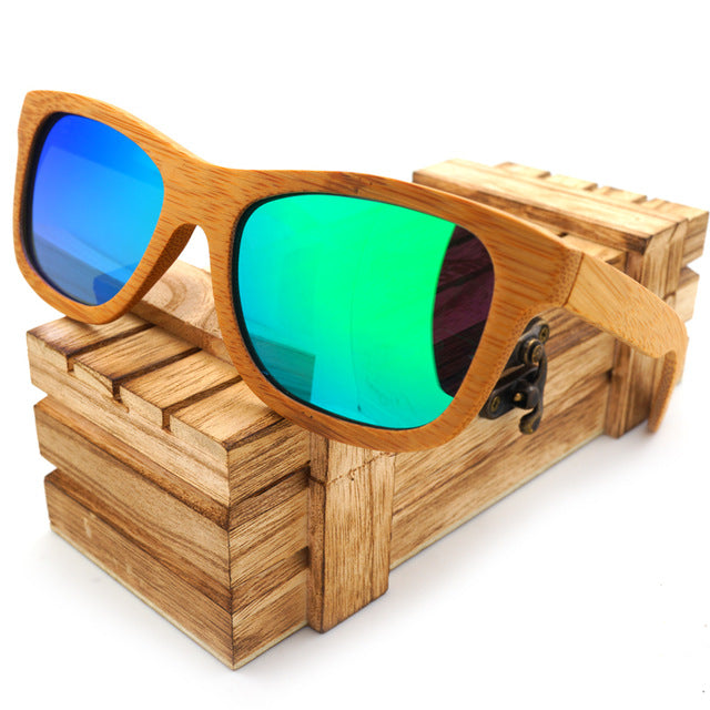 100% Natural Bamboo Wooden Sunglasses - The Trendy Accessories Store