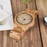 D27 Natural All Bamboo Wood Watches Top - The Trendy Accessories Store