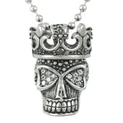 White Fire Skull Men's Necklace - The Trendy Accessories Store