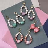 Candy theme Shell Pearl Earrings