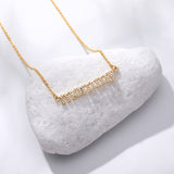 Crystal Pave CZ Letters mommy Pendant Necklace