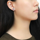 Polished Stainless Steel Nina Earrings with AAA Grade Crystal Stone - The Trendy Accessories Store