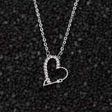 Elegant Cubic Zircon Heart Pendant Necklace Gold - The Trendy Accessories Store