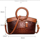 Vintage Theme Leather Luxury Tote Bag - The Trendy Accessories Store