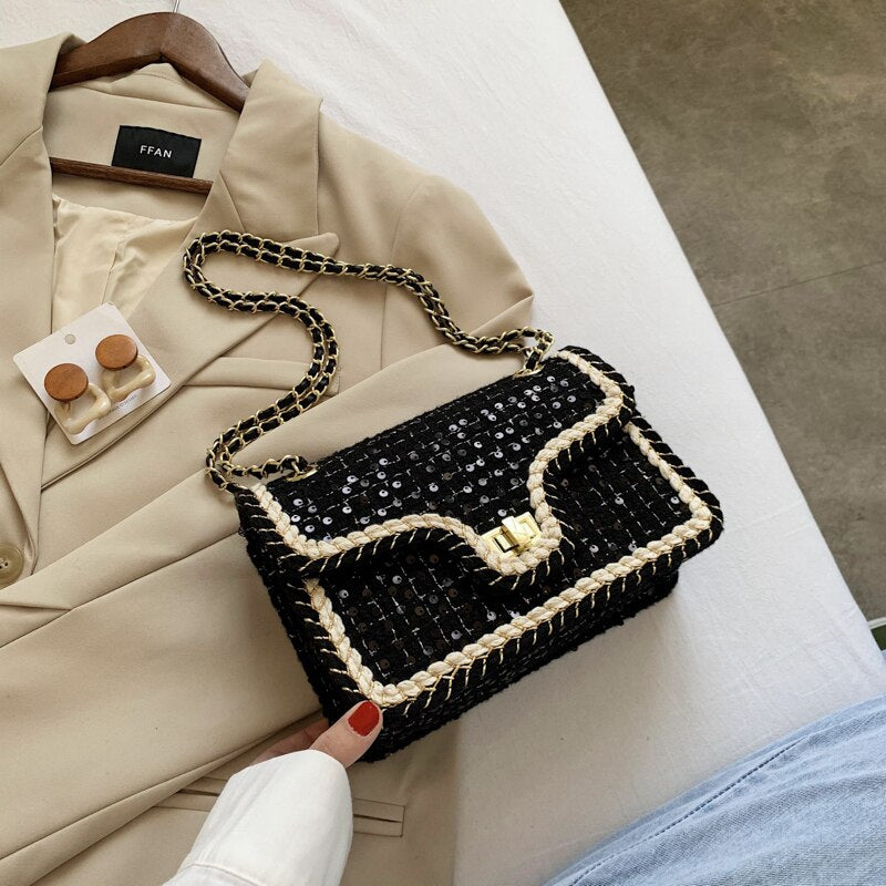 Sequins Crossbody bag Designer Bag - The Trendy Accessories Store