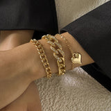 4Pcs/Set Luxury Adjustable Nostalgic Trendy Crystal Bracelet