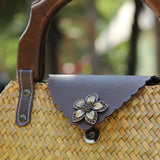 Vintage wooden handle handbag