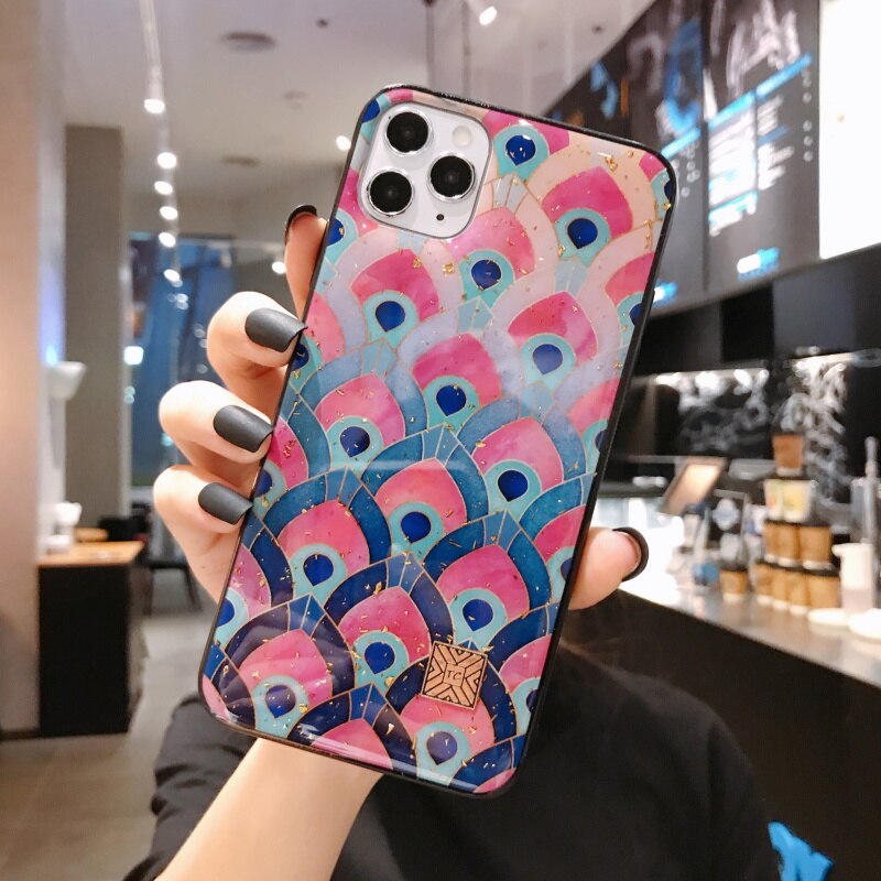 3D Luxury Gold and Blue Silicone iPhone Case - The Trendy Accessories Store