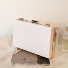 Trendy Transparent Handbag With Gold Plated Luxury Chain - The Trendy Accessories Store